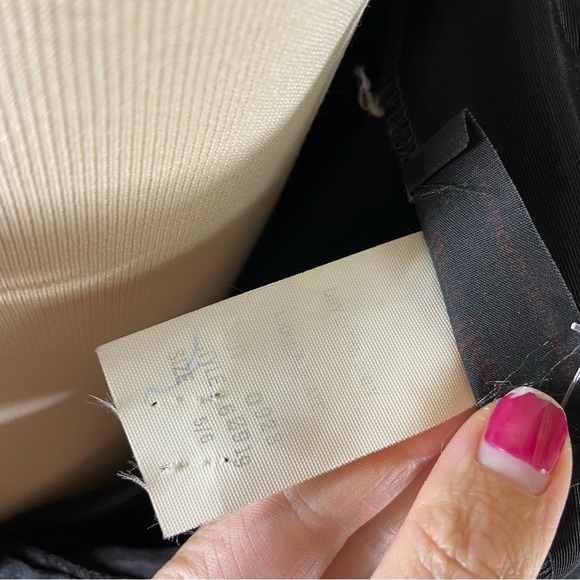 Vintage Jolie Madame Size 5/6 Small? Strapless Dress Floral Lace Black Sequin - Picture 10 of 11